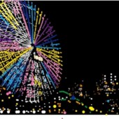 Những tác phẩm cảnh đêm rực rỡ được tạo ra từ nhãn dán